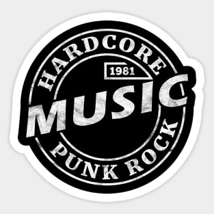 Hardcore Punk Rock Music Sticker